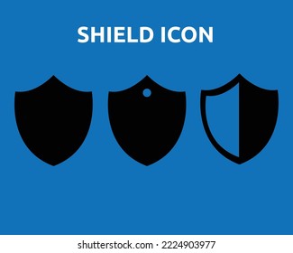 shield icon set design template,illustration with editable stroke,fill and easy to use