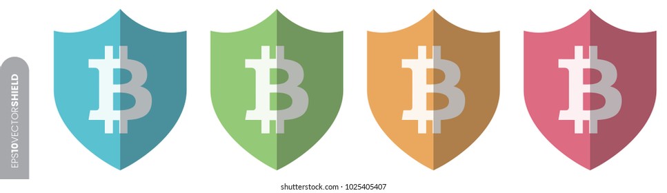 Shield Icon Set - Digital Currency