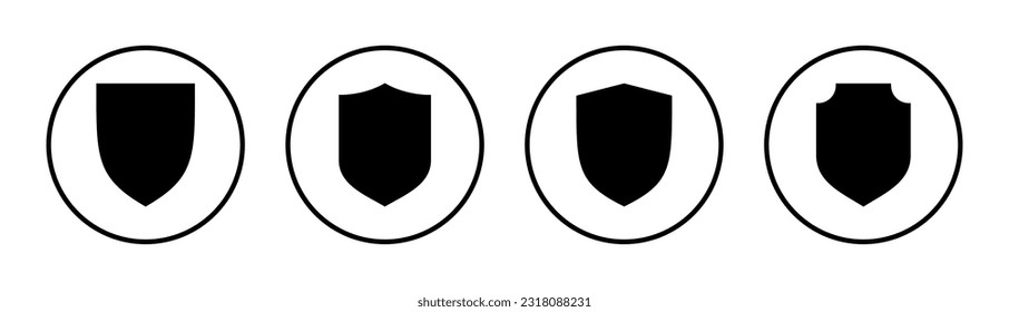 Shield icon set illustration. Protection icon. Security sign and symbol
