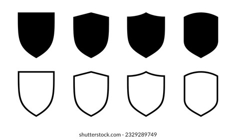 Shield icon set illustration. Protection icon. Security sign and symbol