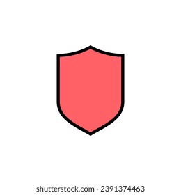 Ilustración del conjunto de iconos Escudo. Icono de protección. Signo de seguridad y símbolo