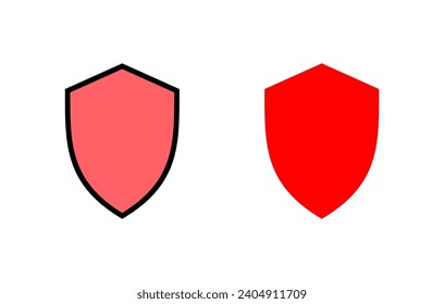 Ilustración del conjunto de iconos Escudo. Icono de protección. Signo de seguridad y símbolo