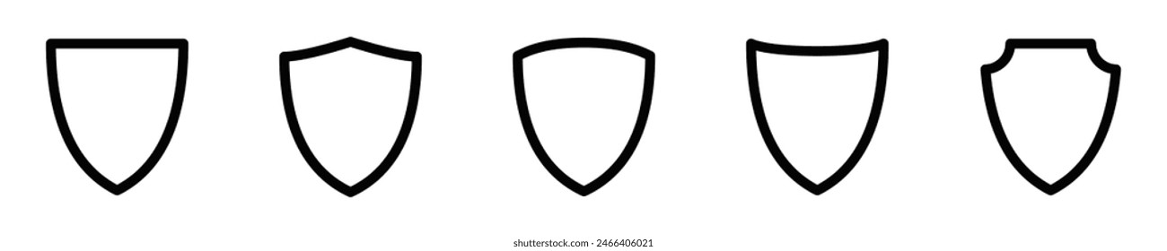 Icono Blindaje activado. Vector de esquema. Trazo editable.