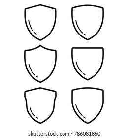 shield icon set, protect guard shield illustration, security icon