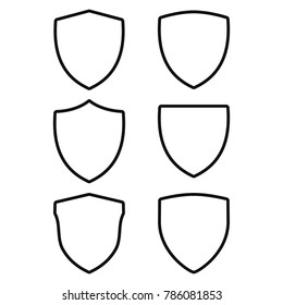 shield icon set, protect guard shield illustration, security icon