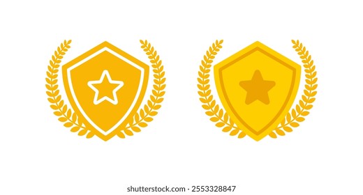 Schild-Symbol eingestellt. Schild schützen. für mobiles Konzept und Webdesign. Vektorgrafik auf weißem Hintergrund