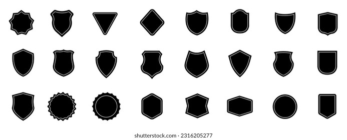 Schild Symbol-Set. Schutzflachzeichen.