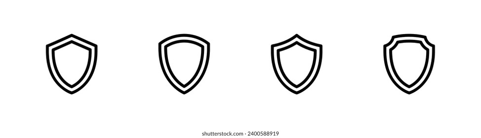 Shield icon set, Protection, Security icon vector illustration 