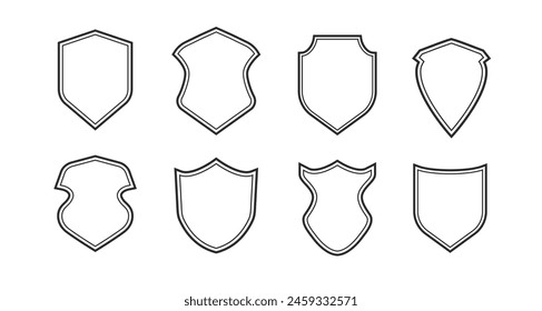 Shield icon set. Protection and Security icon on white background. Safety and protection concept. armor icon. Vector illustration