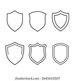 Shield icon set, Protection, Security icon vector illustration White background, EPS 10 