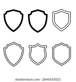 Shield icon set, Protection, Security icon vector illustration White background, EPS 10 