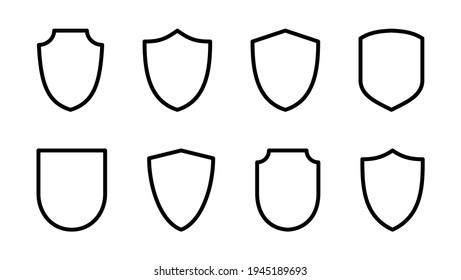 Shield icon set. Protection icon vector. Security vector icon