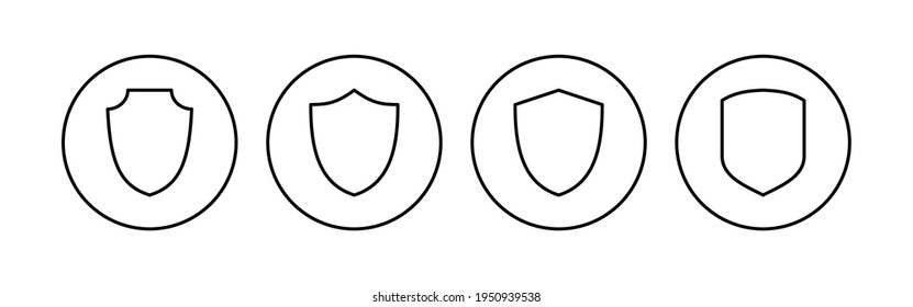 Shield icon set. Protection icon vector. Security vector icon