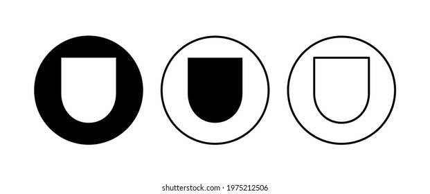 Shield icon set. Protection icon vector. Security vector icon