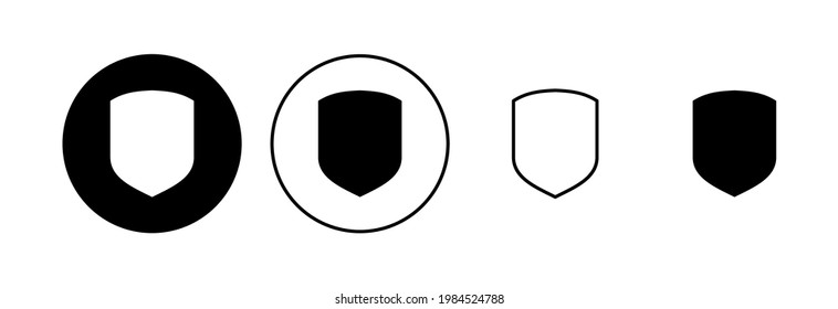 Schild Symbol-Set. Schutzsymbol, Vektor. Sicherheitsvektorsymbol