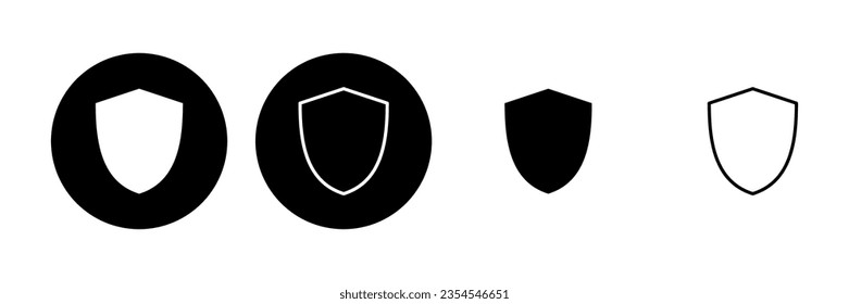 Shield icon set. Protection icon vector. Security vector icon
