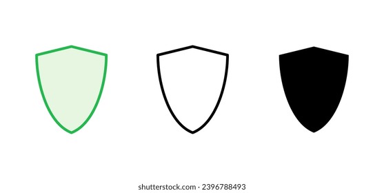 Shield icon set. Protection icon vector. Security vector icon