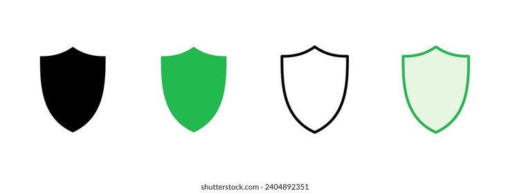 Schild Symbol-Set. Schutzsymbol, Vektor. Sicherheitsvektorsymbol