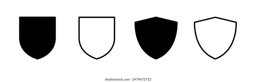 Shield icon set. Protection icon vector. Security vector icon