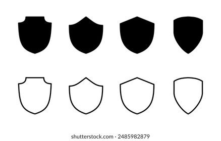 Shield icon set. Protection icon vector. Security vector icon