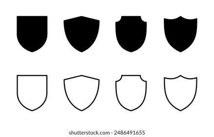 Shield icon set. Protection icon vector. Security vector icon