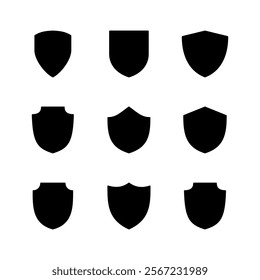 Shield icon set. Protection icon vector. Security vector icon