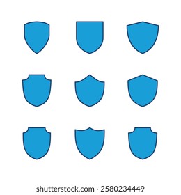 Shield icon set. Protection icon vector. Security vector icon