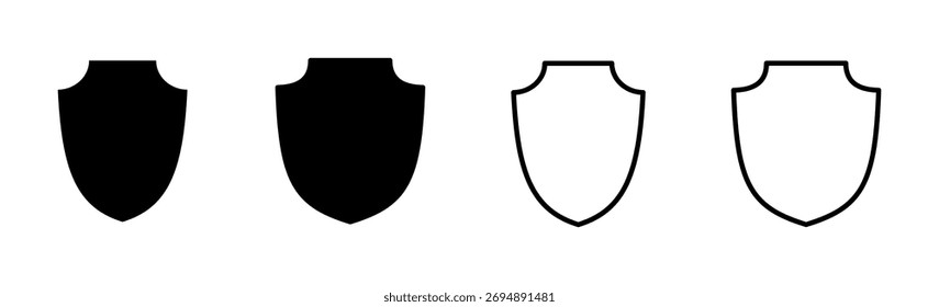 Conjunto de iconos de escudo. Icono de protección Vector. Icono de Vector de seguridad