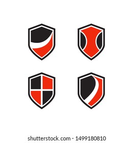 Shield icon Set Security Symbol. vector illustration