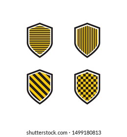 Shield icon Set Security Symbol. vector illustration