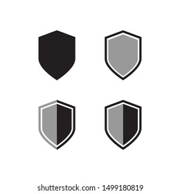 Shield icon Set Security Symbol. vector illustration