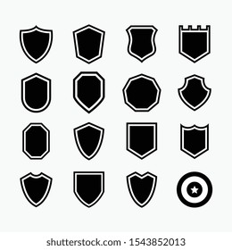 Shield icon set vector design