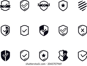 Shield icon set. vector design 