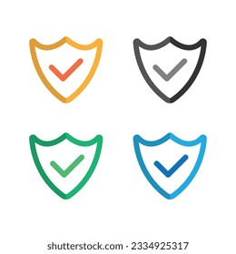 Shield Icon Set Vector Design.