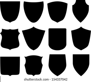 Shield icon set. Vector Illustration