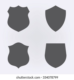Shield icon set . Vector illustration