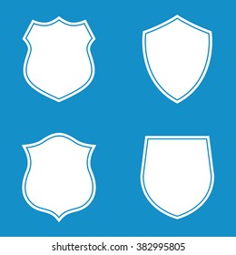 Shield icon set . Vector illustration