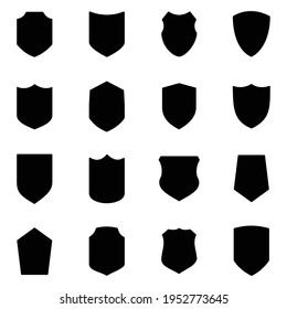 shield icon set vector sign symbol