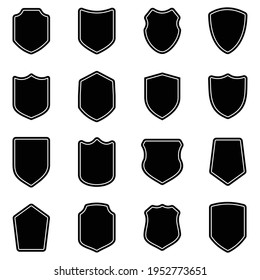 shield icon set vector sign symbol