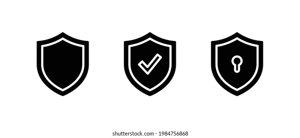 Shield icon Set vector for web