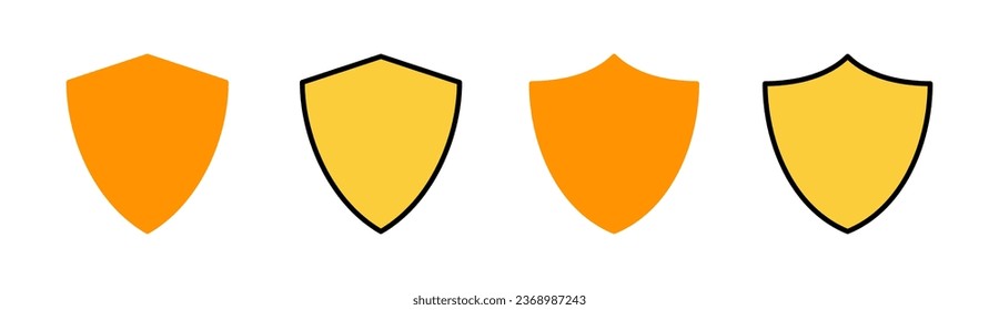 Shield icon set for web and mobile app. Protection icon. Security sign and symbol