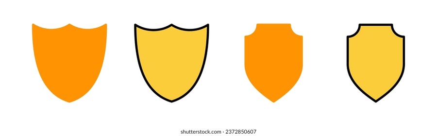 Shield icon set for web and mobile app. Protection icon. Security sign and symbol