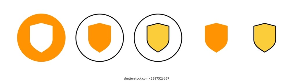 Shield icon set for web and mobile app. Protection icon. Security sign and symbol