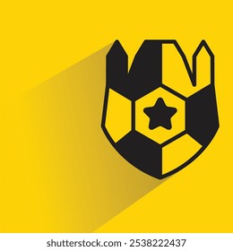 shield icon with shadow on yellow background