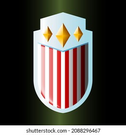 Shield icon shiny. shield icon flat illustration. Symbol of security and protection. Suitable used for protection, security, website, business, and etc