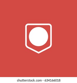 shield icon. sign design. red background