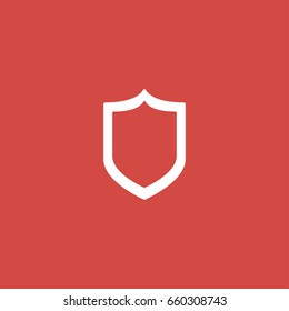 shield icon. sign design. red background