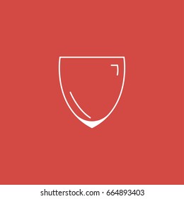 shield icon. sign design. red background