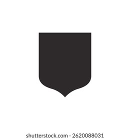 Signo del icono del escudo aislado en el fondo blanco.