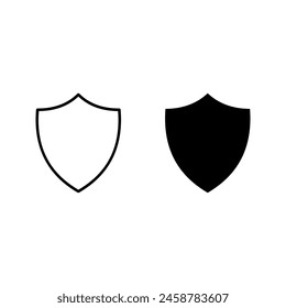 Shield icon. sign for mobile concept and web design  color editable